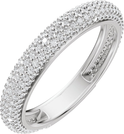 9/10 Ctw Lab-Grown Diamond Anniversary Band - White Gold - Lab Grown Diamond