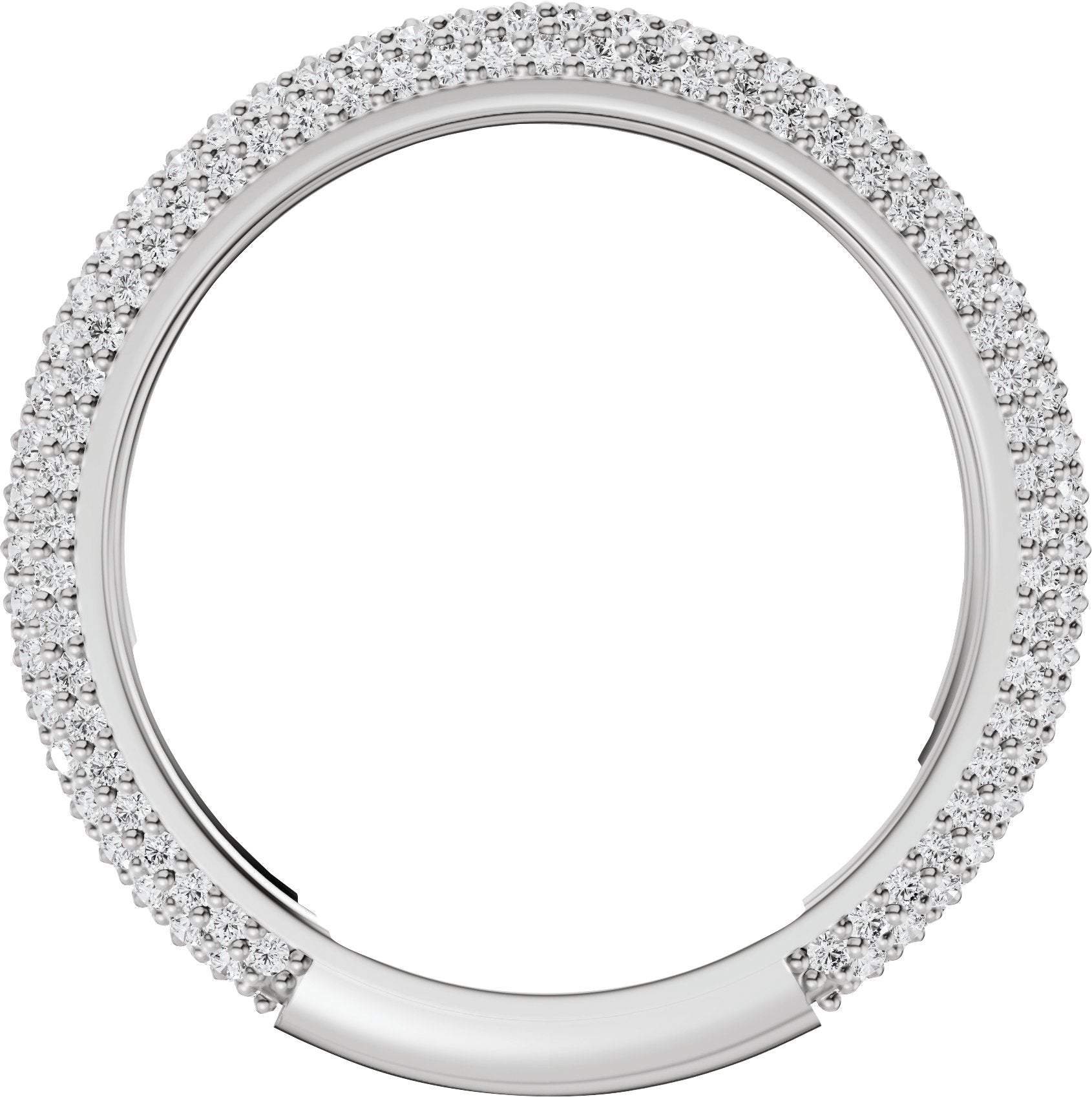 9/10 Ctw Lab-Grown Diamond Anniversary Band - White Gold - Lab Grown Diamond