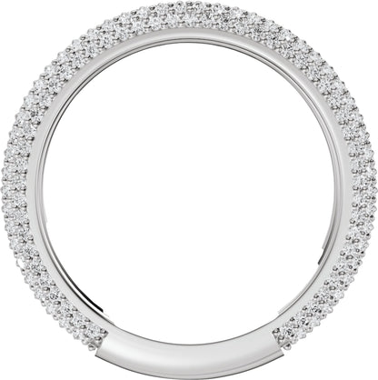 9/10 Ctw Lab-Grown Diamond Anniversary Band - White Gold - Lab Grown Diamond