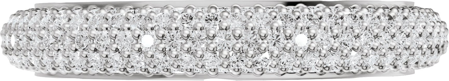 9/10 Ctw Lab-Grown Diamond Anniversary Band - White Gold - Lab Grown Diamond