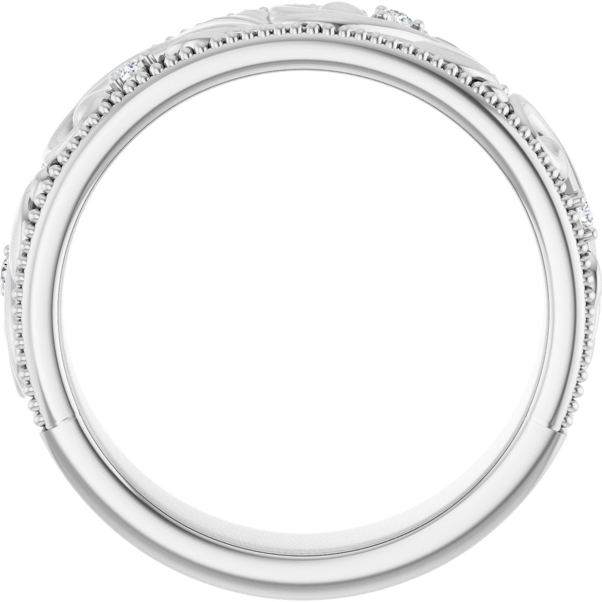 .06 Ctw Lab-Grown Diamond Wedding Band - White Gold - Lab Grown Diamond