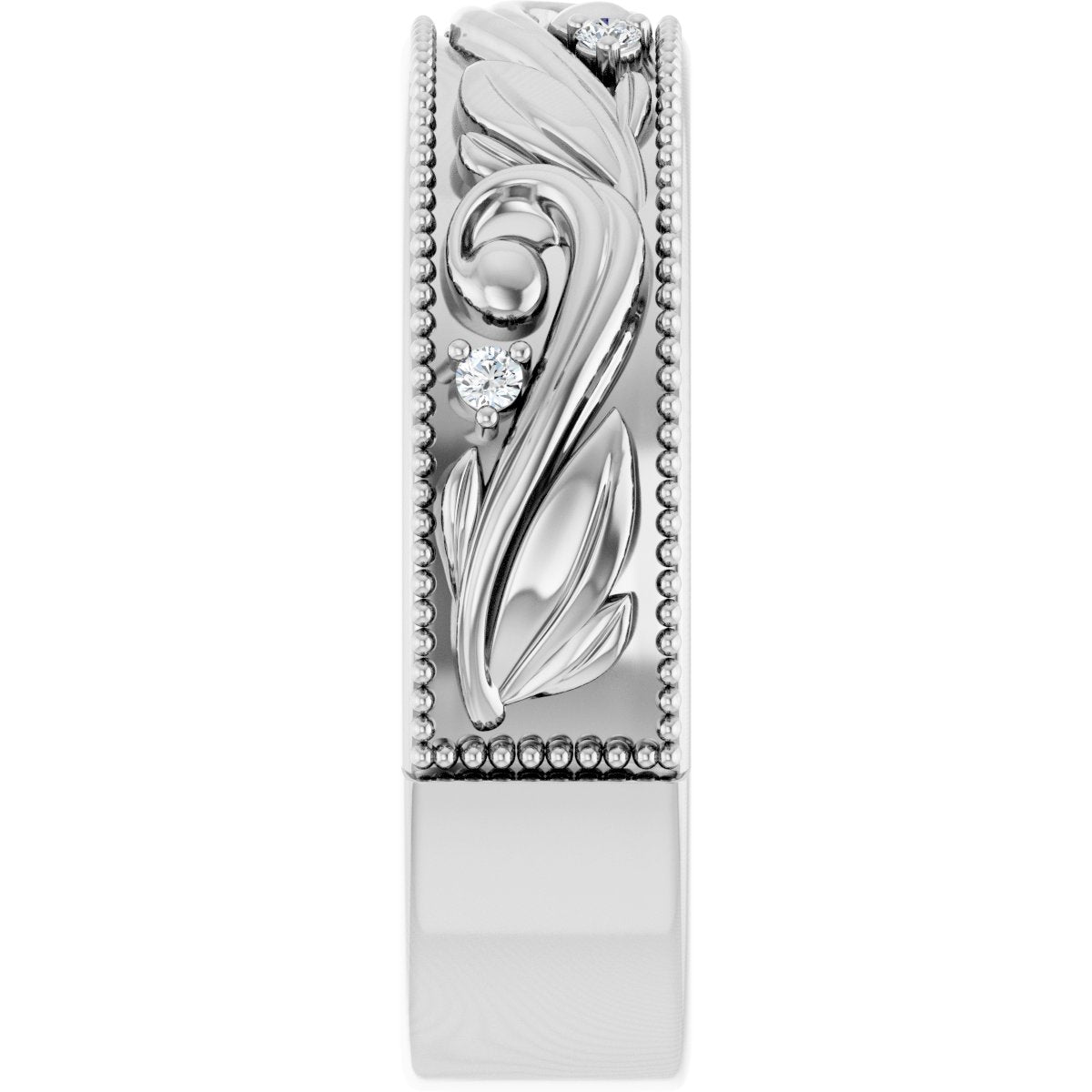 .06 Ctw Lab-Grown Diamond Wedding Band - White Gold - Lab Grown Diamond
