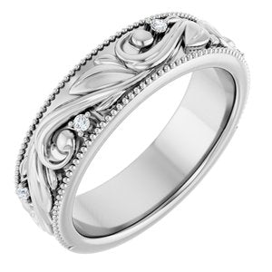 .06 Ctw Lab-Grown Diamond Wedding Band