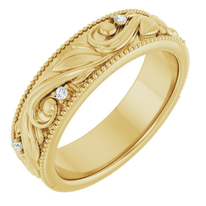 .06 Ctw Lab-Grown Diamond Wedding Band