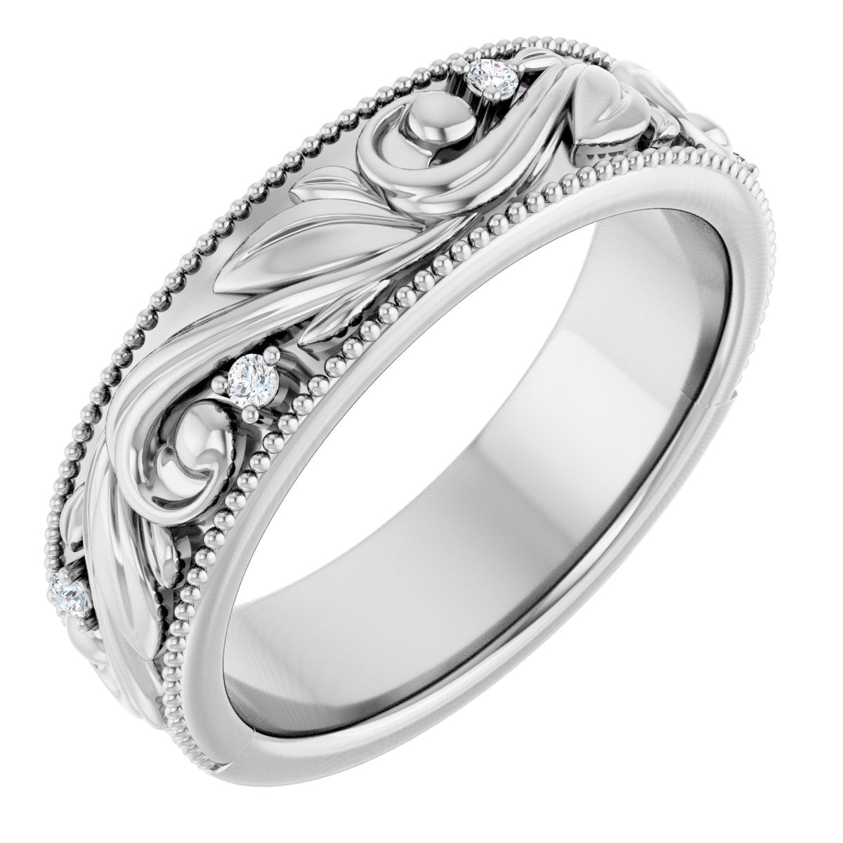 .06 Ctw Lab-Grown Diamond Wedding Band