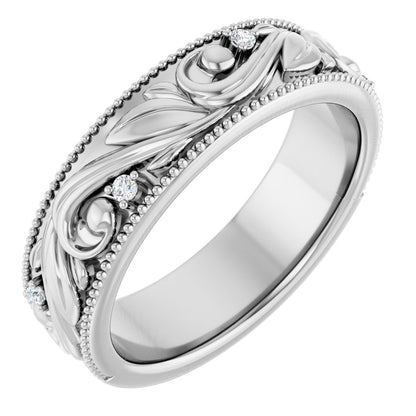 .06 Ctw Lab-Grown Diamond Wedding Band