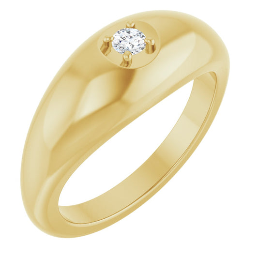 1/10 Ct  Lab-Grown  Diamond Solitaire Band