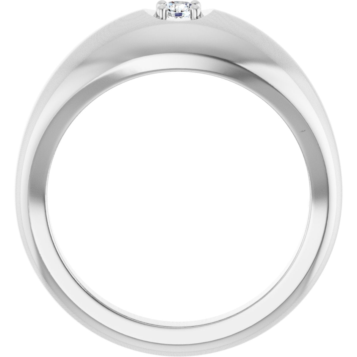 1/10 Ct  Lab-Grown  Diamond Solitaire Band - White Gold - Lab Grown Diamond