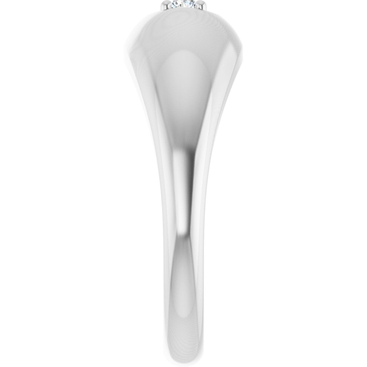 1/10 Ct  Lab-Grown  Diamond Solitaire Band - White Gold - Lab Grown Diamond