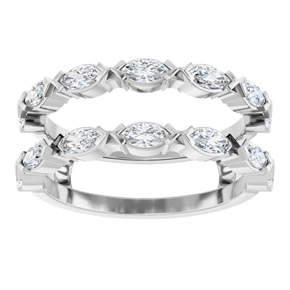 3/8 Ctw Marquise Lab-Grown Diamond Ring Guard - White Gold - Lab Grown Diamond