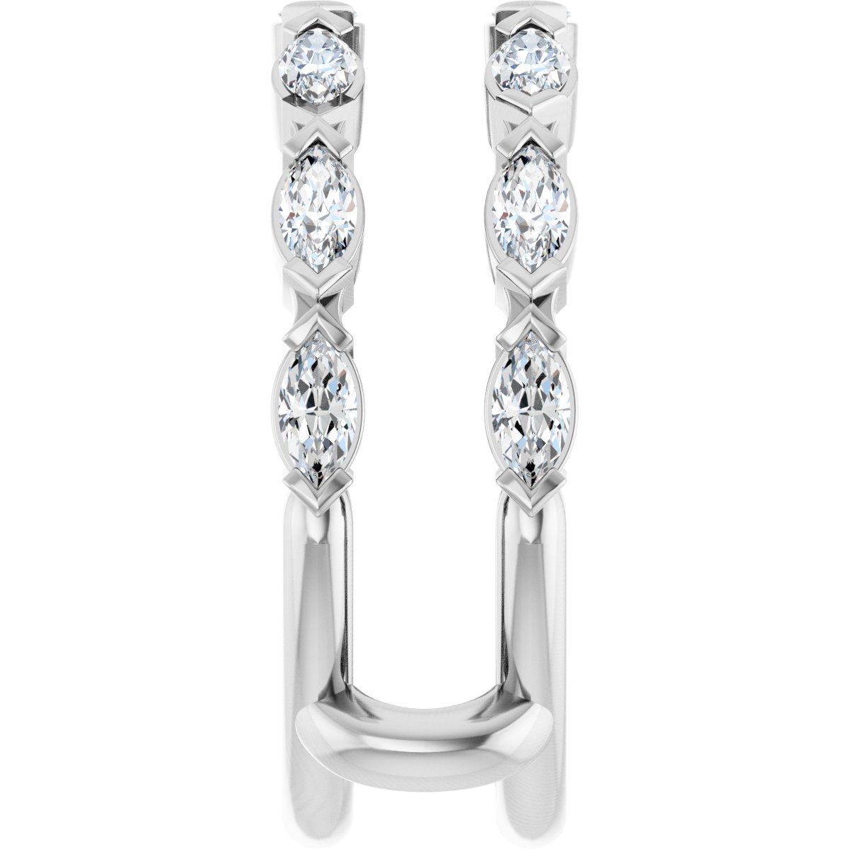 3/8 Ctw Marquise Lab-Grown Diamond Ring Guard - White Gold - Lab Grown Diamond