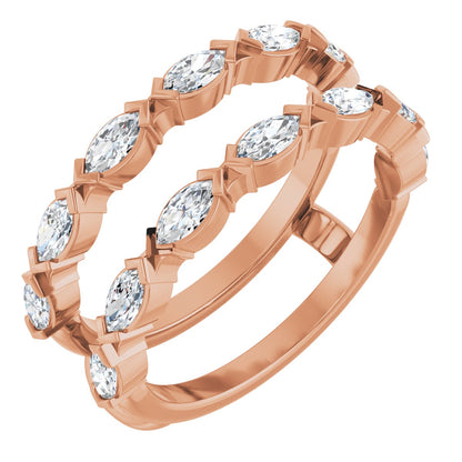 3/8 Ctw Marquise Lab-Grown Diamond Ring Guard