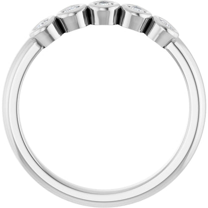 3/8 Ctw Pear Lab-Grown Diamond Anniversary Band - White Gold - Lab Grown Diamond