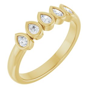 3/8 Ctw Pear Lab-Grown Diamond Anniversary Band