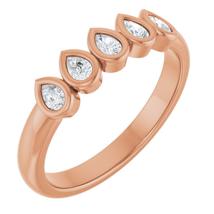 3/8 Ctw Pear Lab-Grown Diamond Anniversary Band