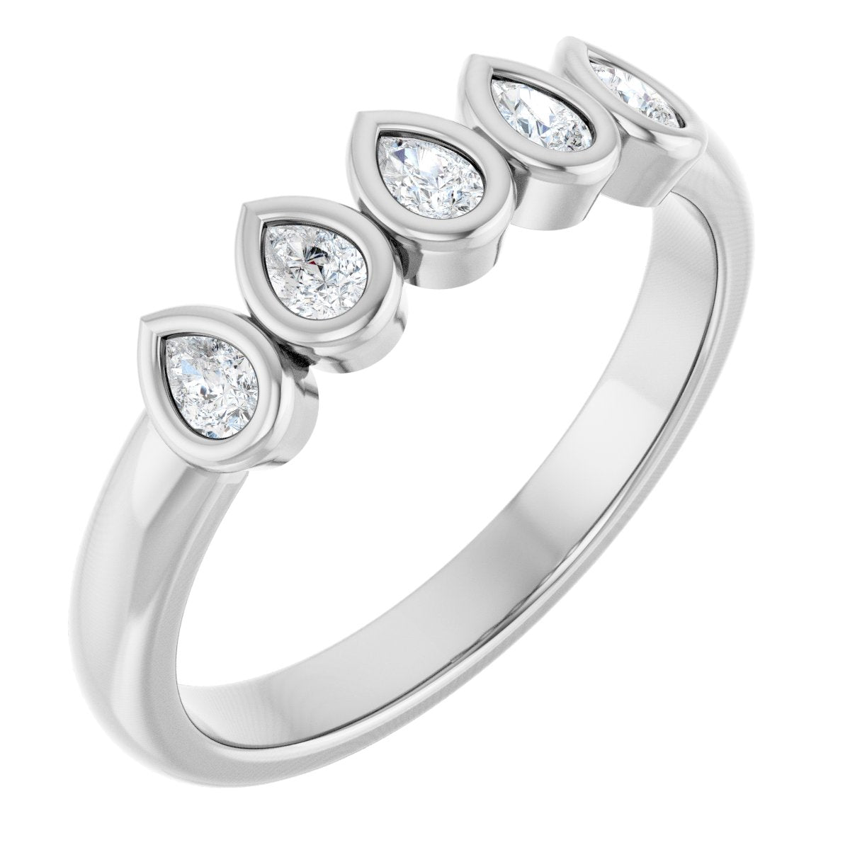 3/8 Ctw Pear Lab-Grown Diamond Anniversary Band