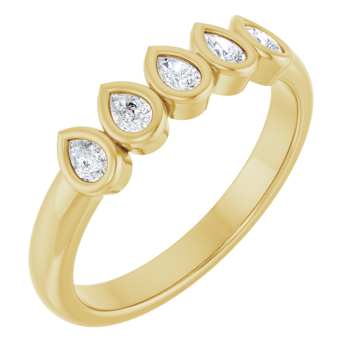 3/8 Ctw Pear Lab-Grown Diamond Anniversary Band