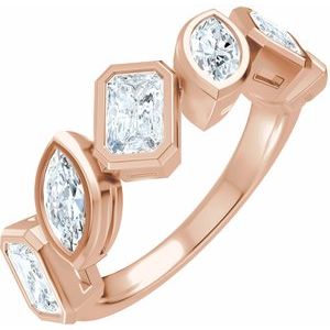 1 3/4 Ctw Emerald Lab-Grown Diamond Anniversary Band