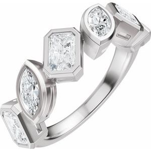 1 3/4 Ctw Emerald Lab-Grown Diamond Anniversary Band