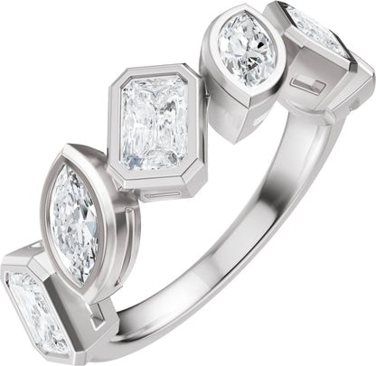 1 3/4 Ctw Emerald Lab-Grown Diamond Anniversary Band