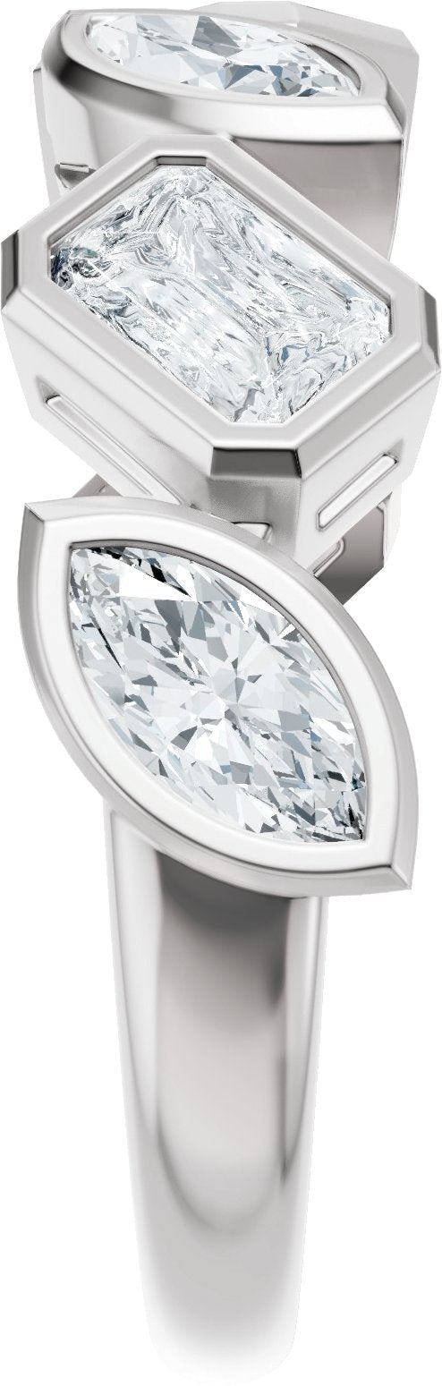 1 3/4 Ctw Emerald Lab-Grown Diamond Anniversary Band - White Gold - Lab Grown Diamond