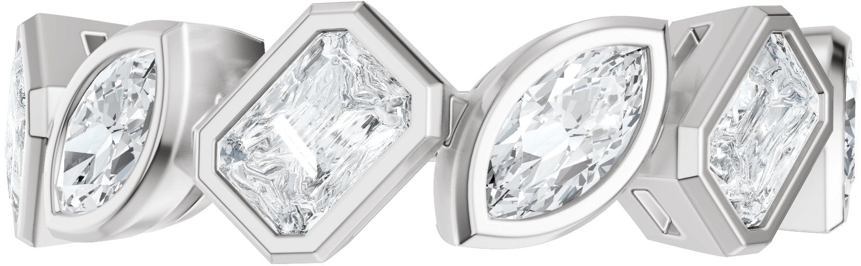 1 3/4 Ctw Emerald Lab-Grown Diamond Anniversary Band - White Gold - Lab Grown Diamond
