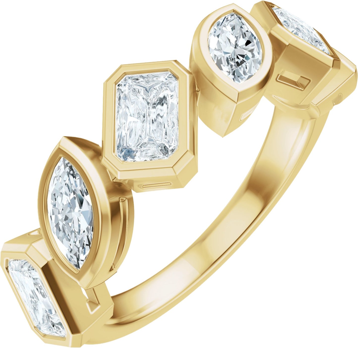 1 3/4 Ctw Emerald Lab-Grown Diamond Anniversary Band