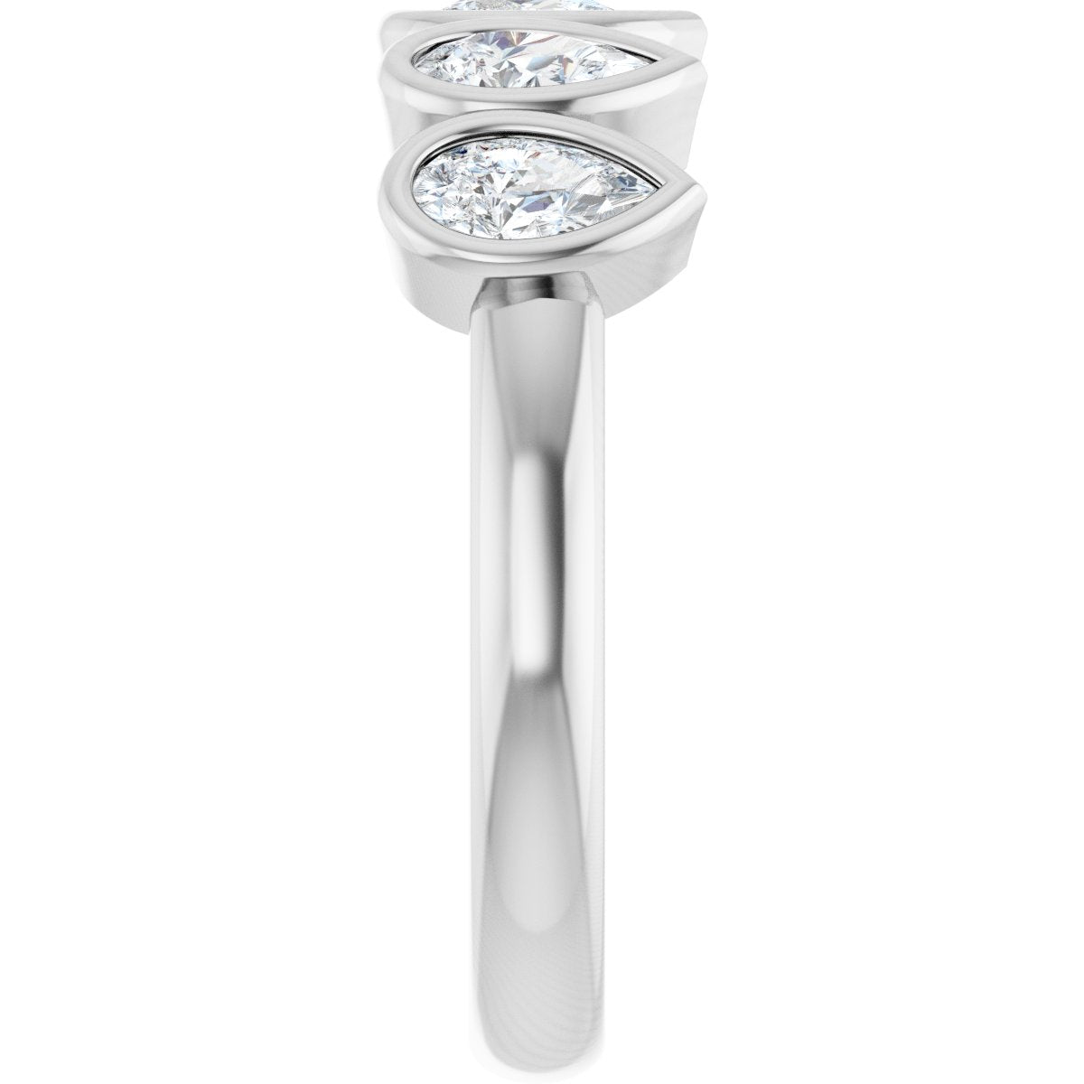 1 Ctw Pear Lab-Grown Diamond Anniversary Band - White Gold - Lab Grown Diamond