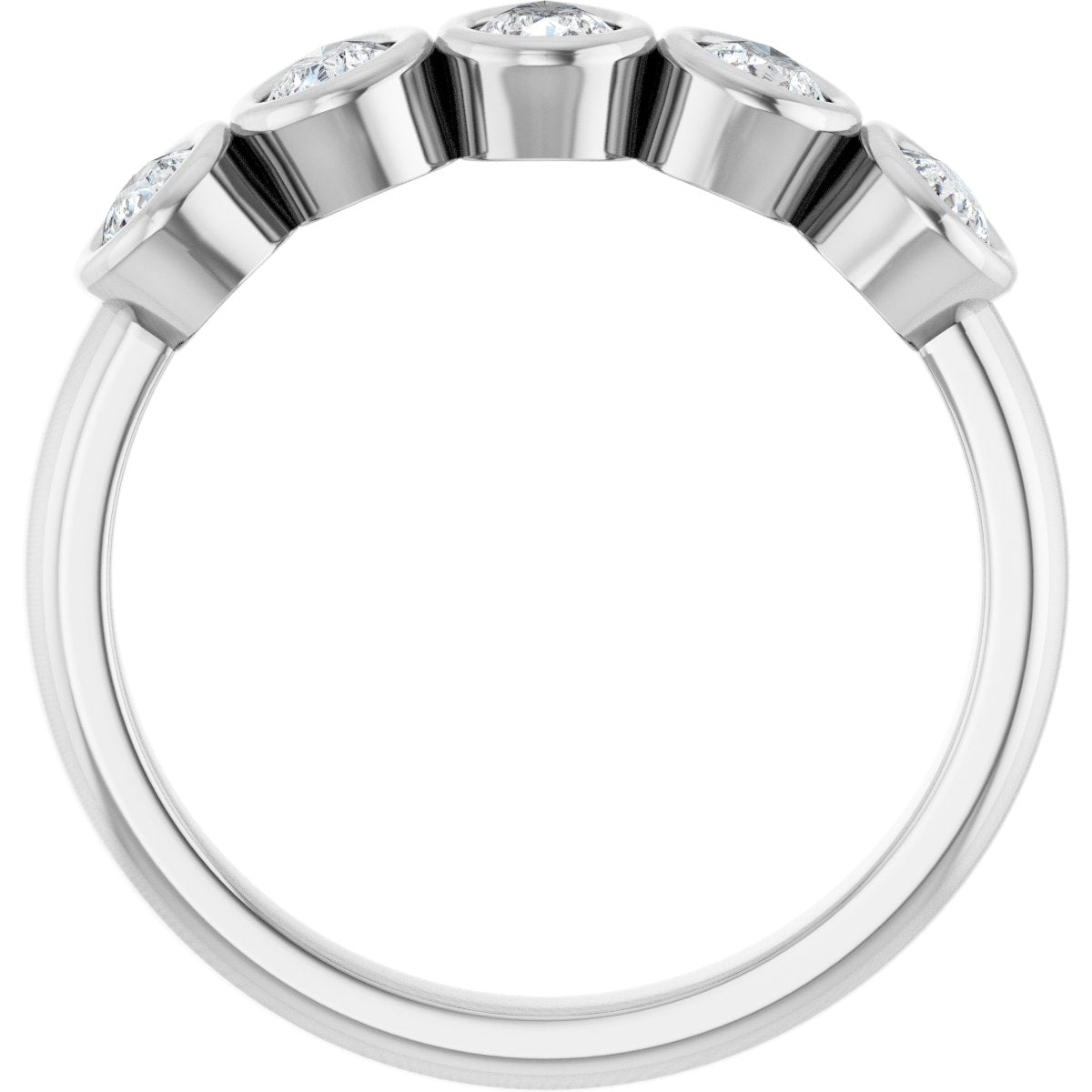 3/4 Ctw Pear Lab-Grown Diamond Anniversary Band - White Gold - Lab Grown Diamond