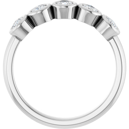 3/4 Ctw Pear Lab-Grown Diamond Anniversary Band - White Gold - Lab Grown Diamond