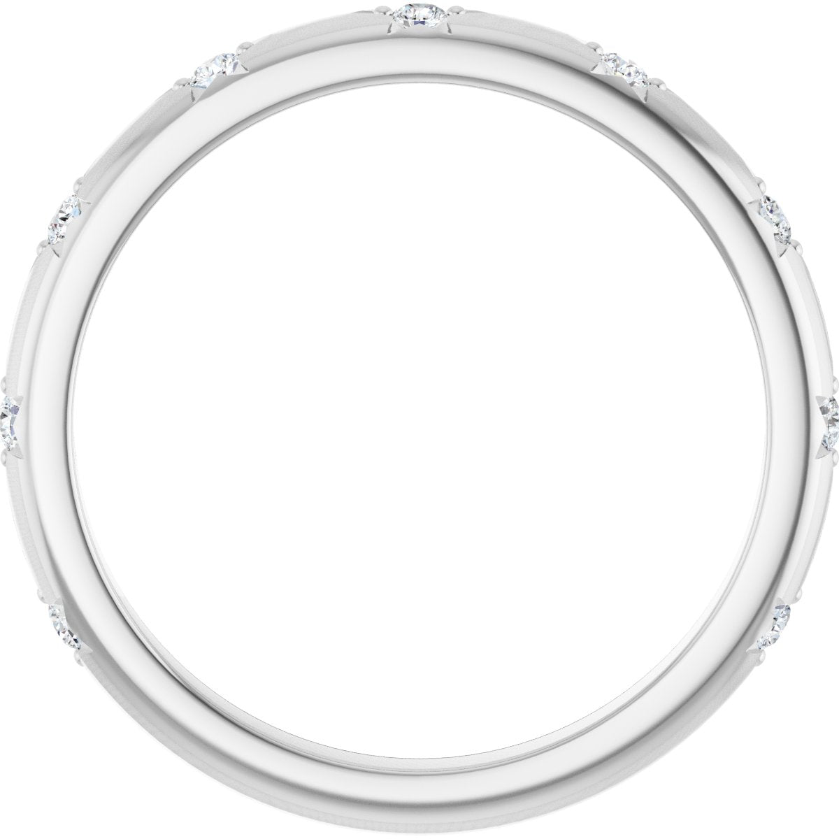 1/8 Ctw Lab-Grown Diamond Anniversary Band - White Gold - Lab Grown Diamond