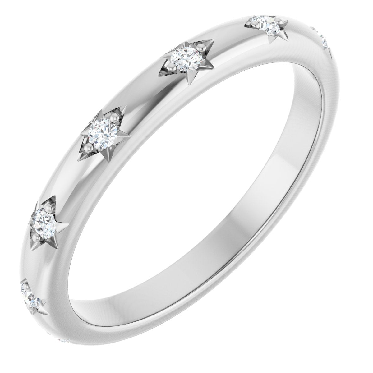 1/8 Ctw Lab-Grown Diamond Anniversary Band - White Gold - Lab Grown Diamond