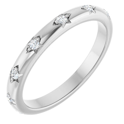 1/8 Ctw Lab-Grown Diamond Anniversary Band - White Gold - Lab Grown Diamond