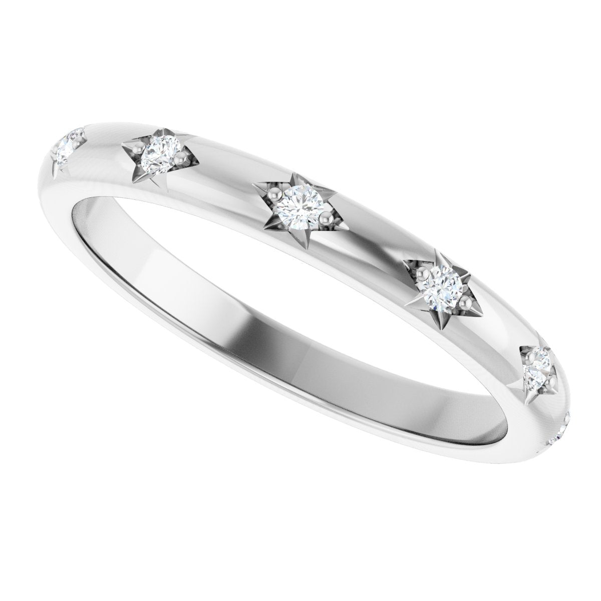 1/8 Ctw Lab-Grown Diamond Anniversary Band - White Gold - Lab Grown Diamond