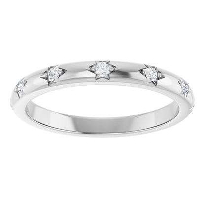 1/8 Ctw Lab-Grown Diamond Anniversary Band - White Gold - Lab Grown Diamond
