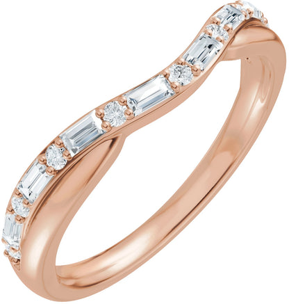 1/2 Ctw Lab Grown Diamond Contour Band
