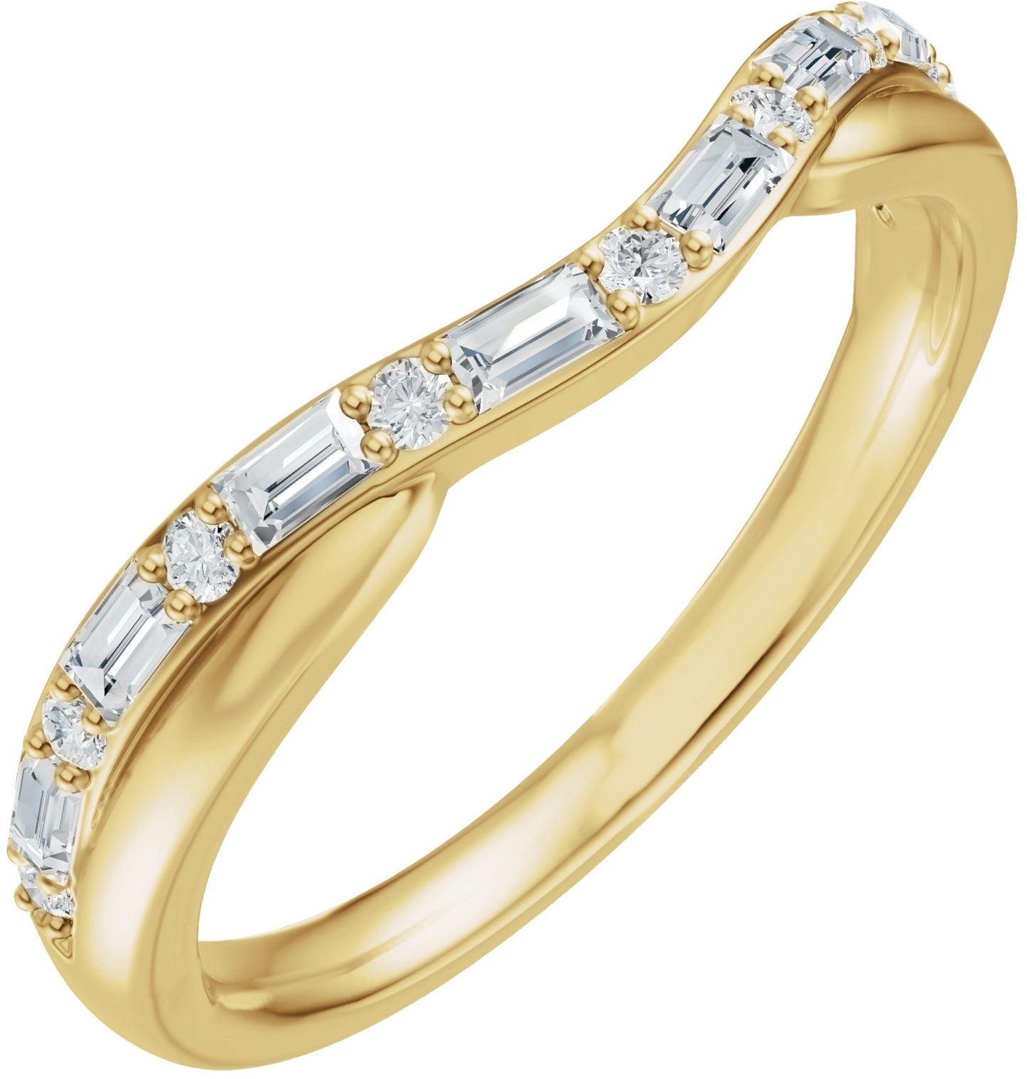 1/2 Ctw Lab Grown Diamond Contour Band