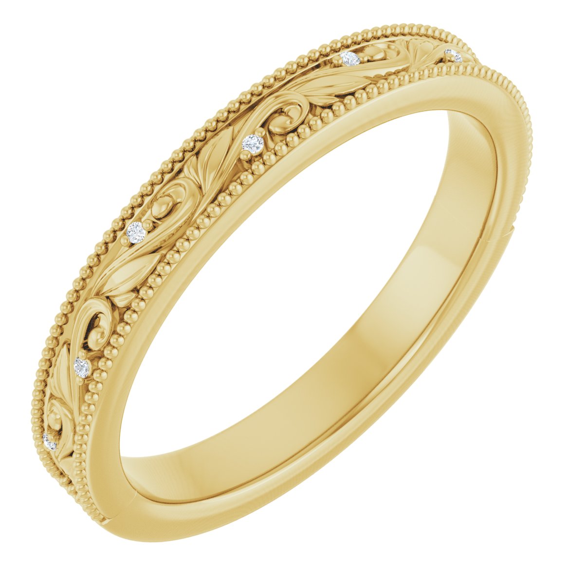 .02 Ctw Lab-Grown Diamond Wedding Band