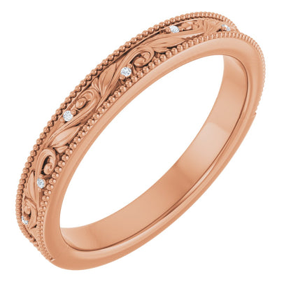 .02 Ctw Lab-Grown Diamond Wedding Band