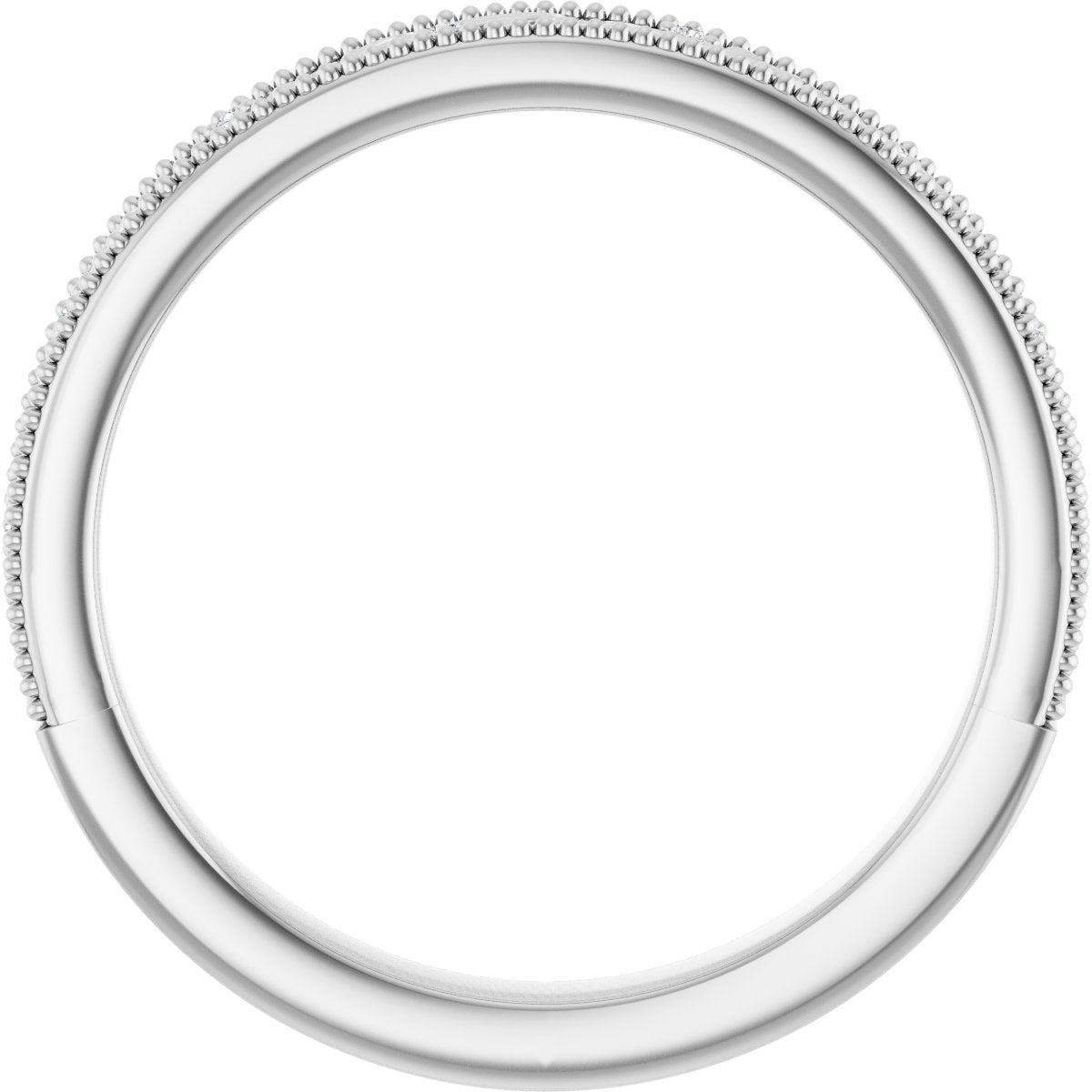 .02 Ctw Lab-Grown Diamond Wedding Band - White Gold - Lab Grown Diamond
