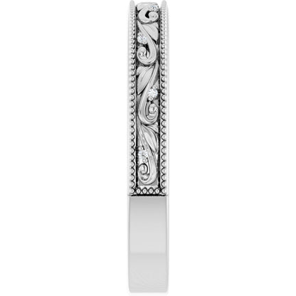 .02 Ctw Lab-Grown Diamond Wedding Band - White Gold - Lab Grown Diamond