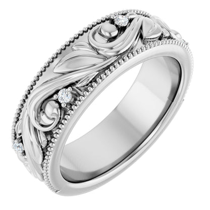 .06 Ctw Lab-Grown Diamond Wedding Band