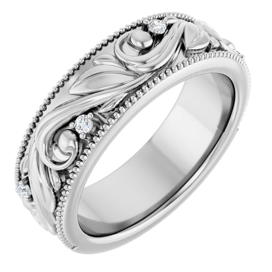 .06 Ctw Lab-Grown Diamond Wedding Band
