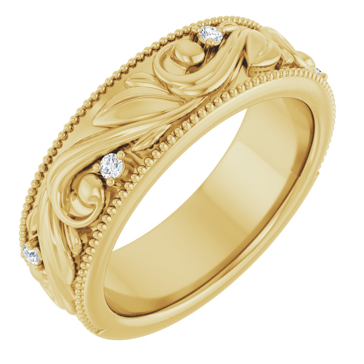 .02 Ctw Lab-Grown Diamond Wedding Band