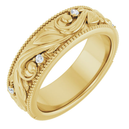 .02 Ctw Lab-Grown Diamond Wedding Band