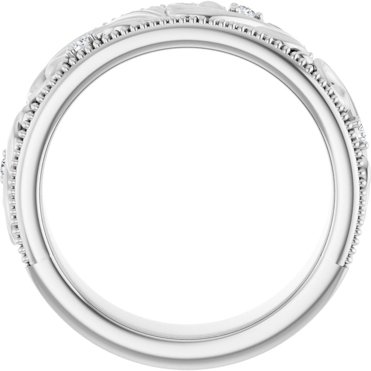 .06 Ctw Lab-Grown Diamond Wedding Band - White Gold - Lab Grown Diamond