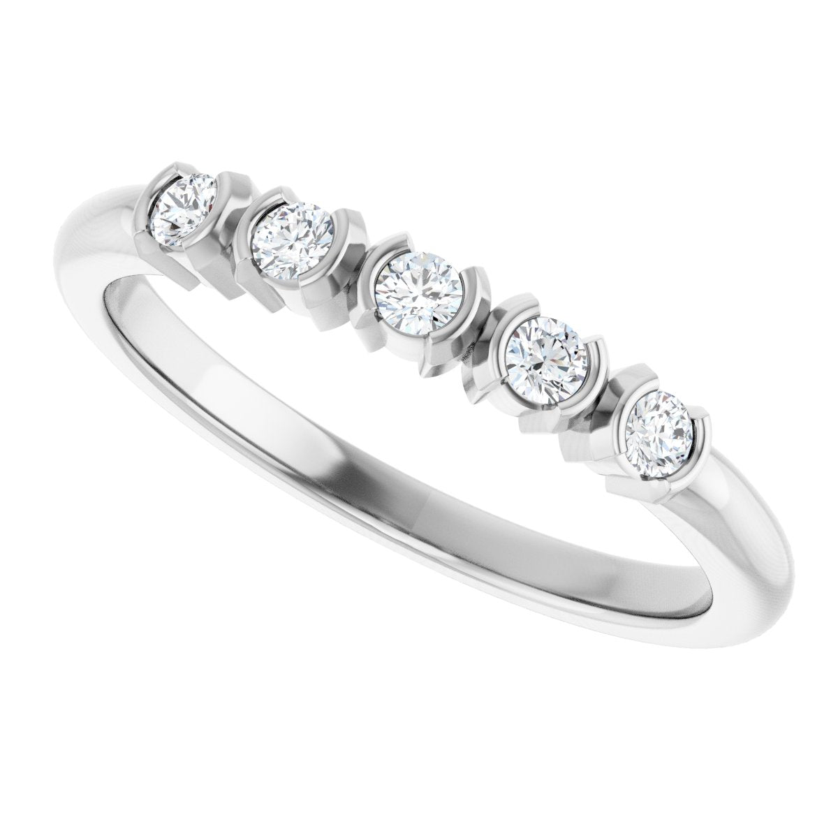 1/6 Ctw Lab-Grown Diamond Anniversary Band - White Gold - Lab Grown Diamond