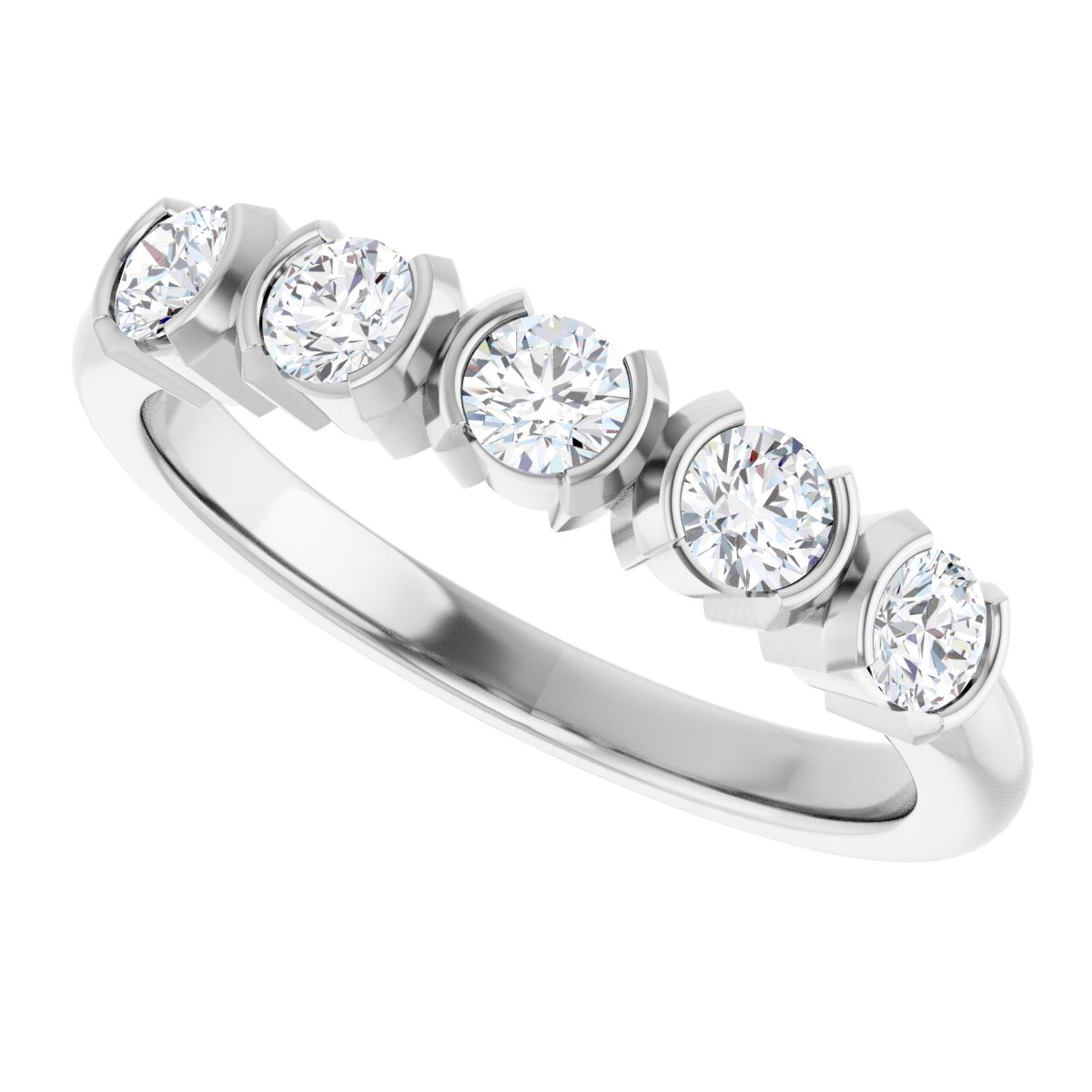1/2 Ctw Lab-Grown Diamond Anniversary Band - White Gold - Lab Grown Diamond