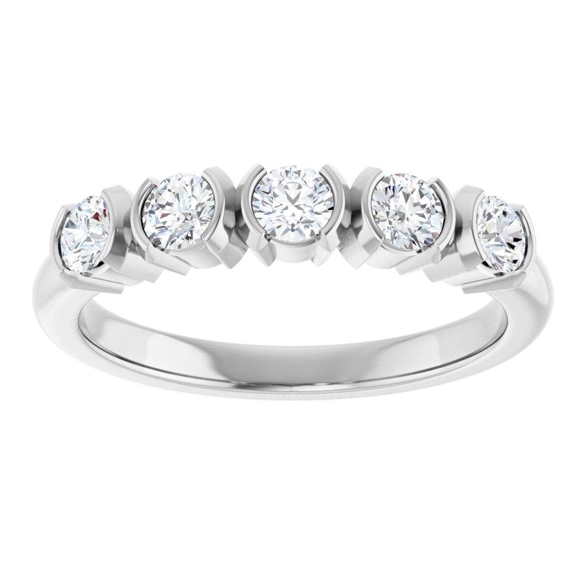1/2 Ctw Lab-Grown Diamond Anniversary Band - White Gold - Lab Grown Diamond