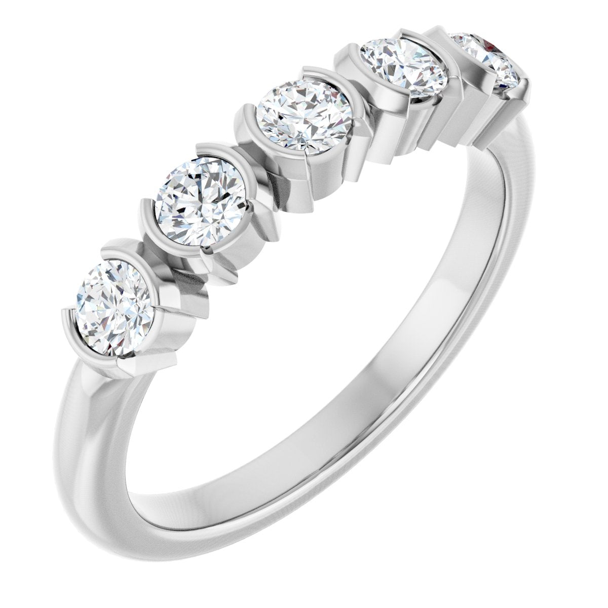 1/2 Ctw Lab-Grown Diamond Anniversary Band - White Gold - Lab Grown Diamond